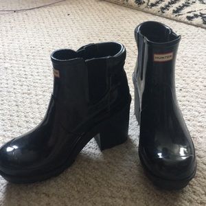 Hunter Chunky Heeled Rain Boots